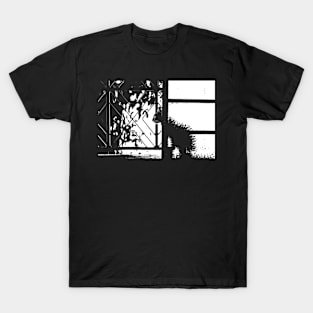 cat behind the window T-Shirt